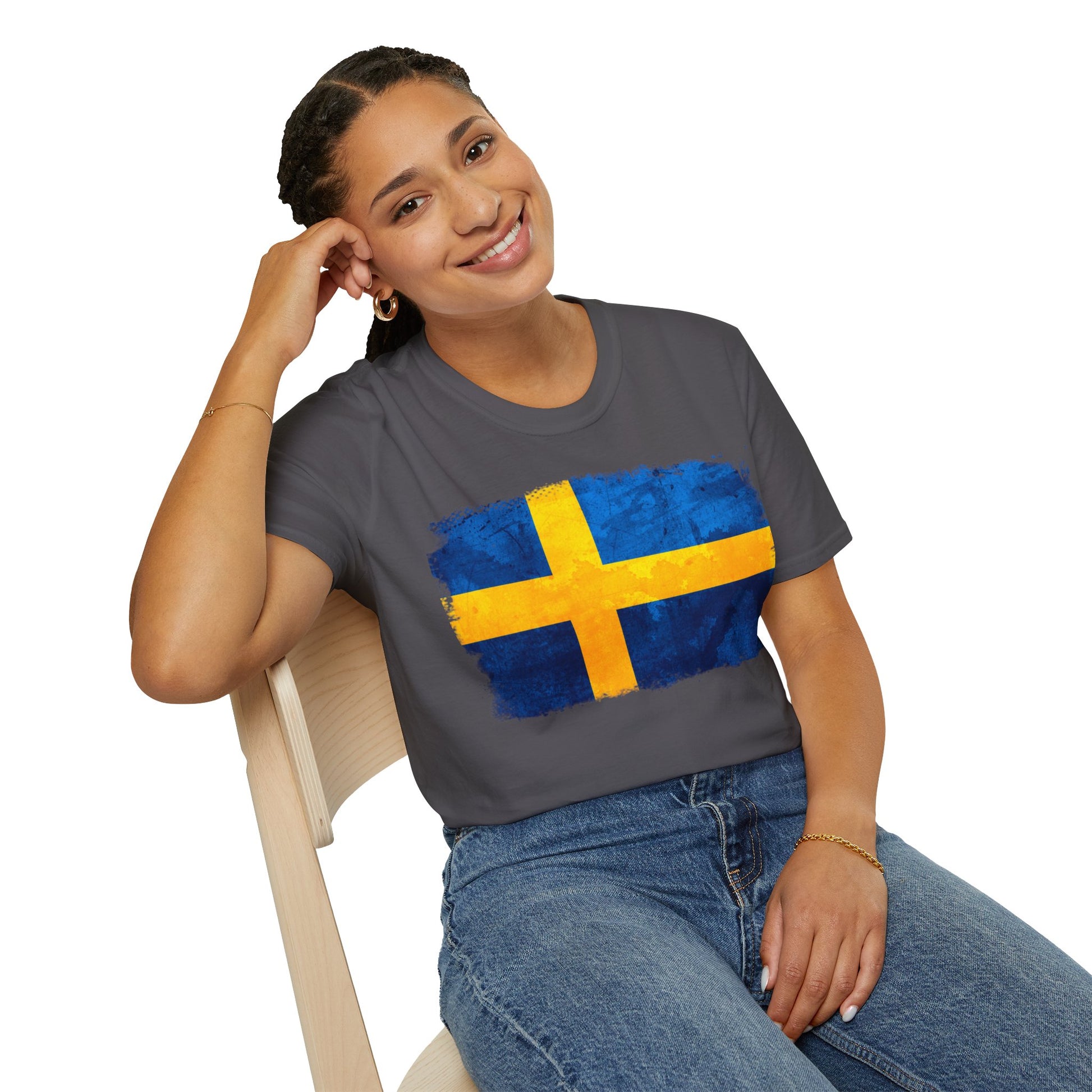 Sweden Flag | Unisex Softstyle T-Shirt - Conthur Shop