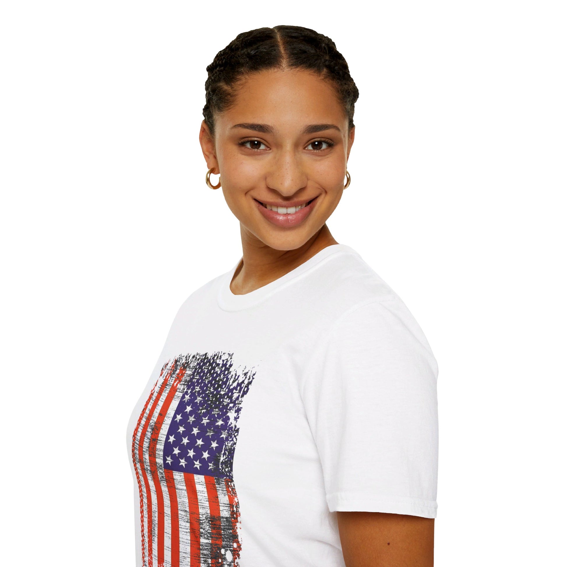 USA | Flag | Unisex Softstyle T-Shirt - Conthur Shop