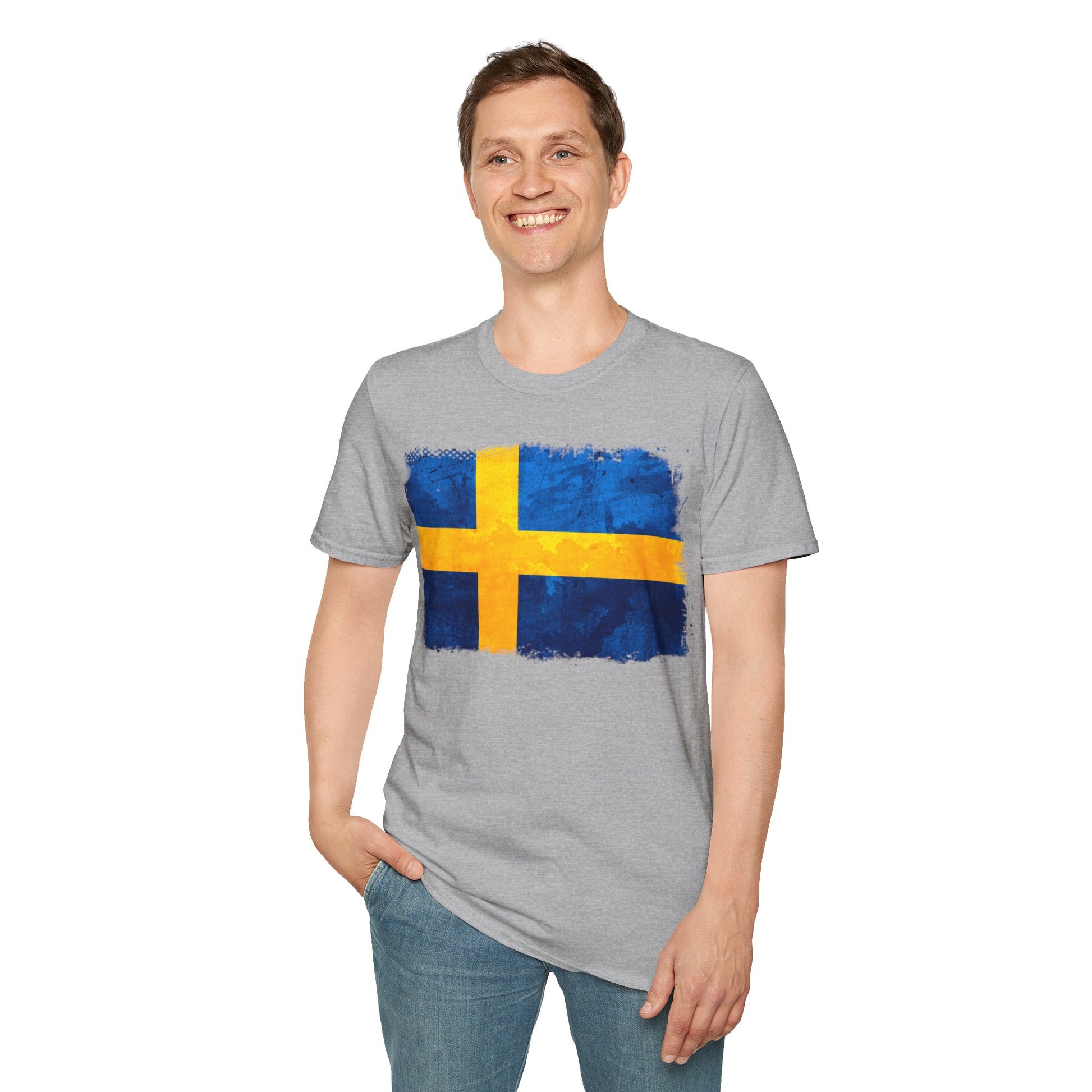 Sweden Flag | Unisex Softstyle T-Shirt - Conthur Shop