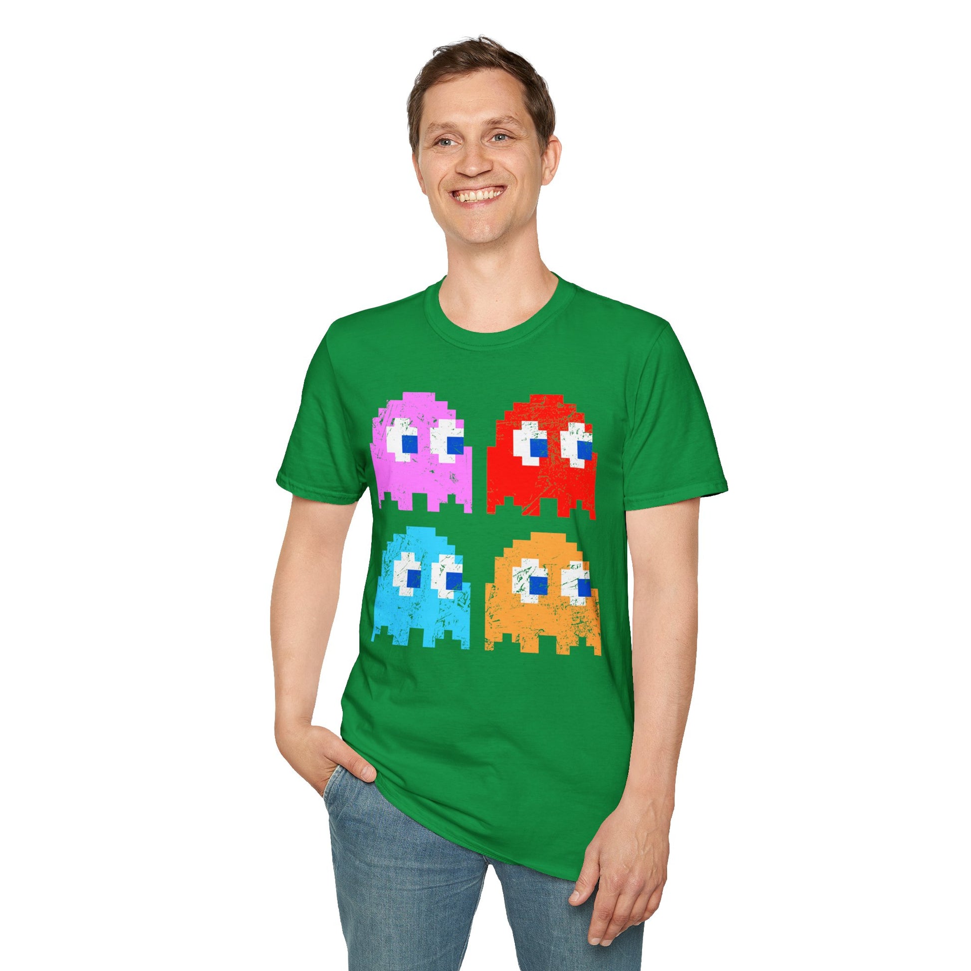 Video Game Figures | Unisex Softstyle T-Shirt - Conthur Shop