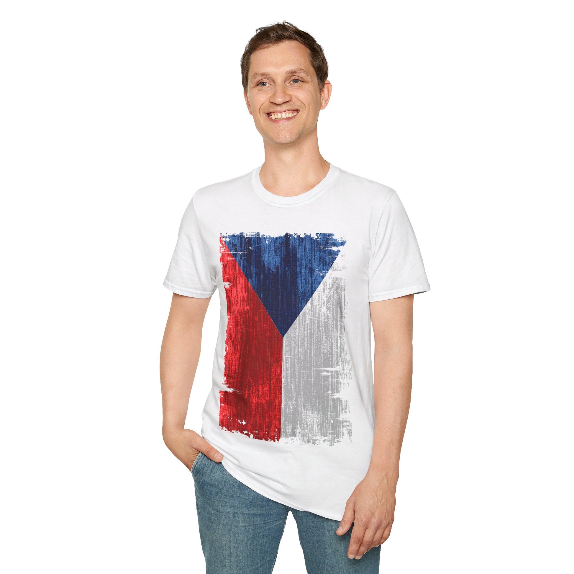 Czech Republic | Flag | Unisex Softstyle T-Shirt - Conthur Shop