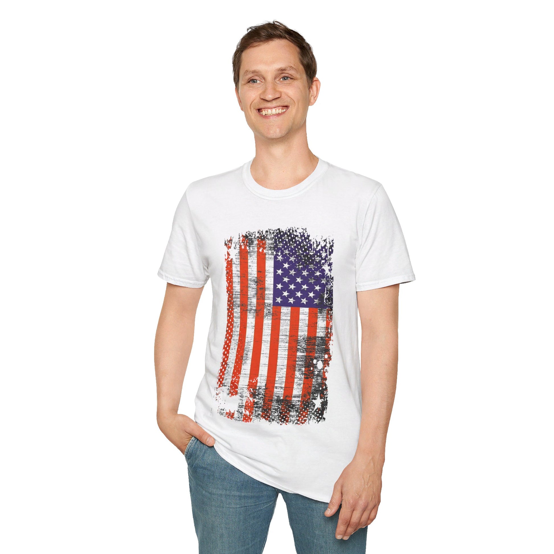 USA | Flag | Unisex Softstyle T-Shirt - Conthur Shop