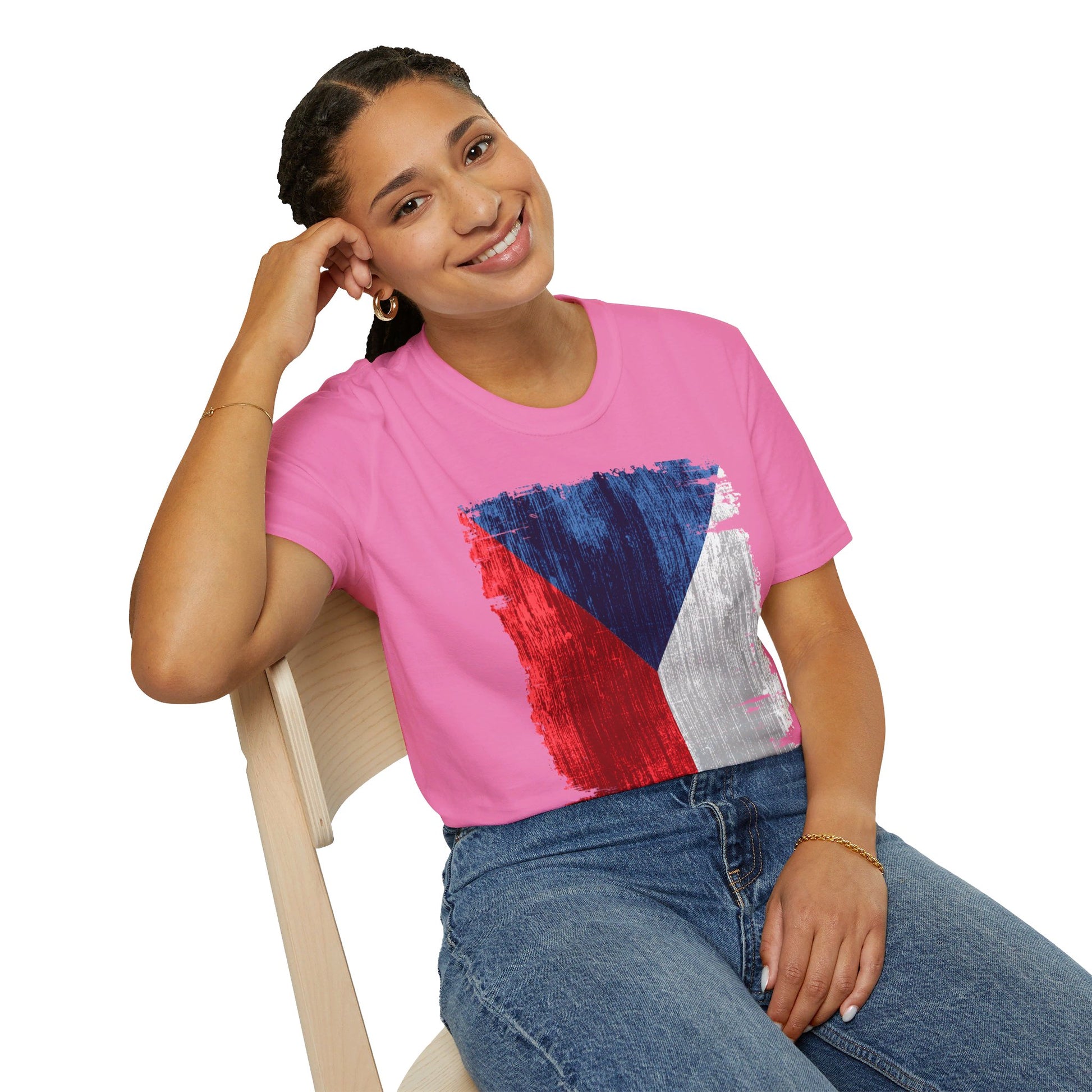 Czech Republic | Flag | Unisex Softstyle T-Shirt - Conthur Shop