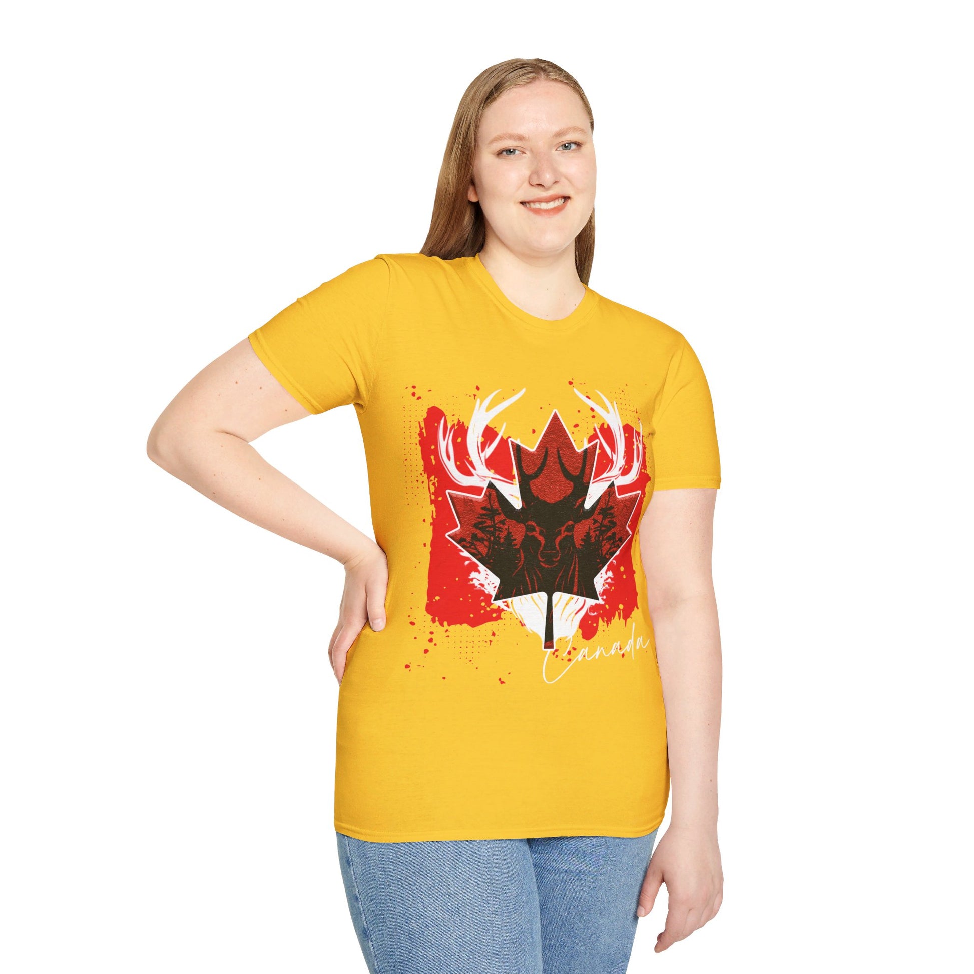 Canada | Deer | Unisex Softstyle T-Shirt - Conthur Shop