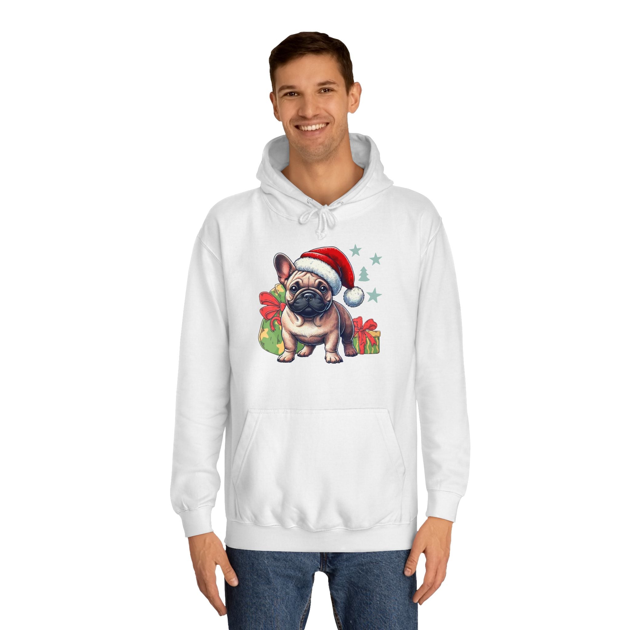 Christmas Bulldog | Unisex College Hoodie