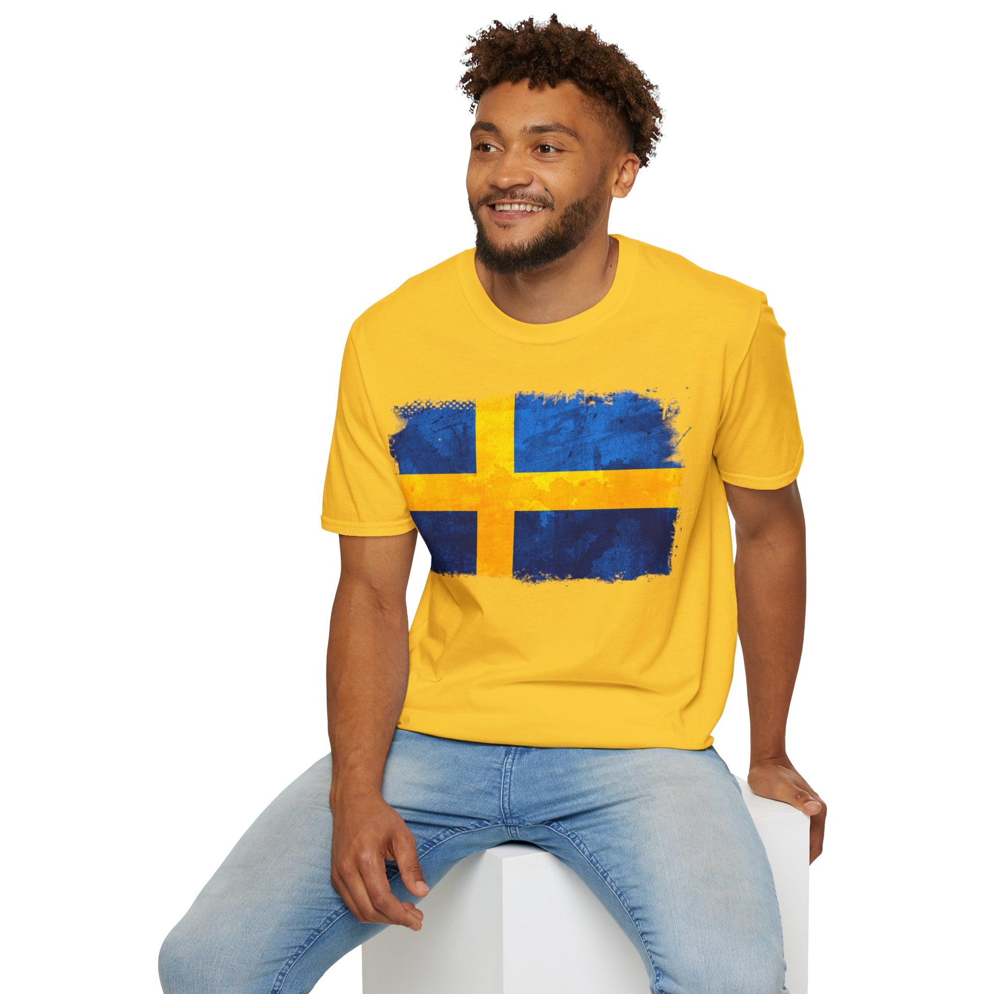 Sweden Flag | Unisex Softstyle T-Shirt - Conthur Shop