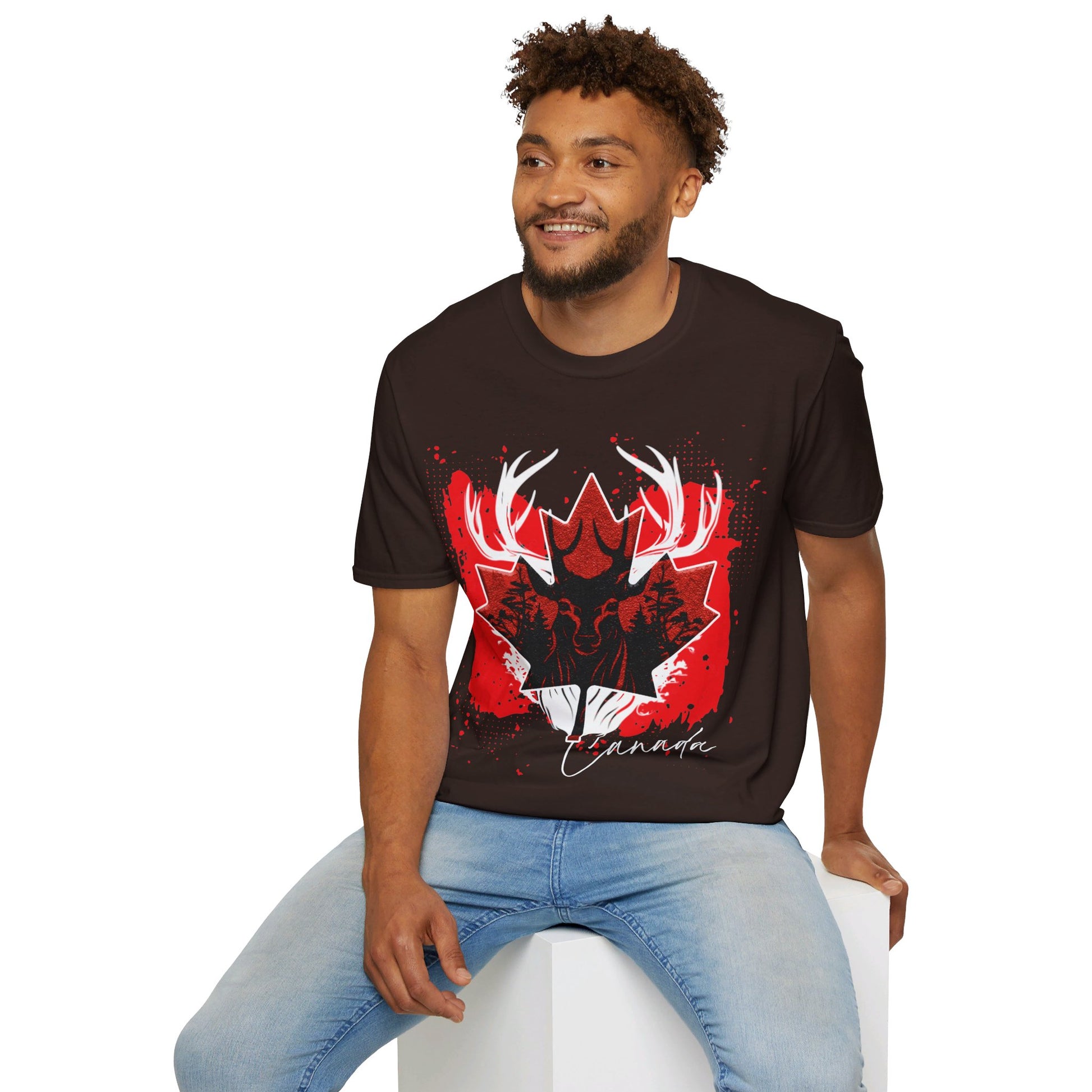 Canada | Deer | Unisex Softstyle T-Shirt - Conthur Shop