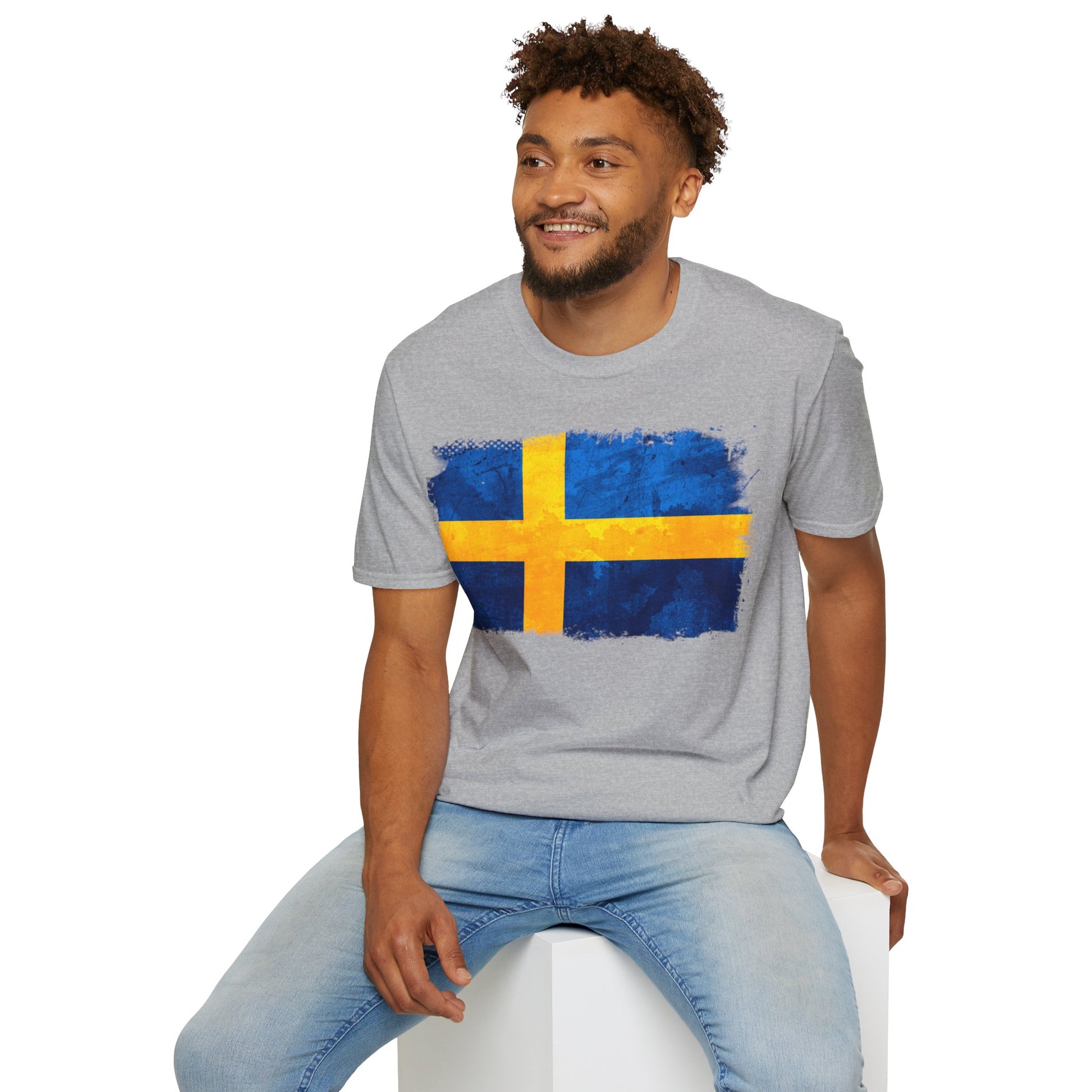 Sweden Flag | Unisex Softstyle T-Shirt - Conthur Shop