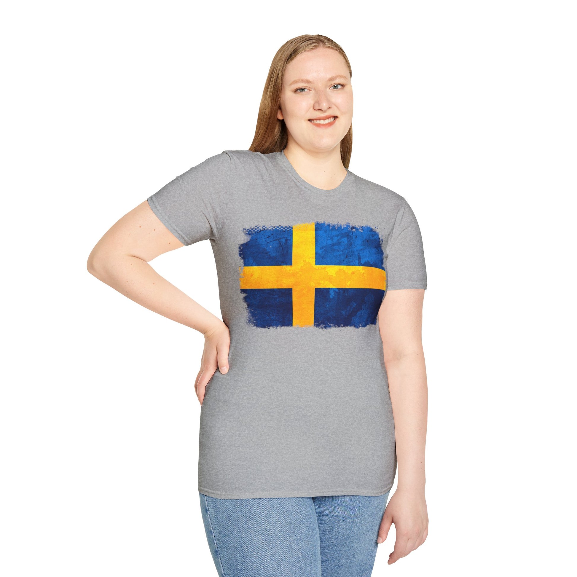 Sweden Flag | Unisex Softstyle T-Shirt - Conthur Shop