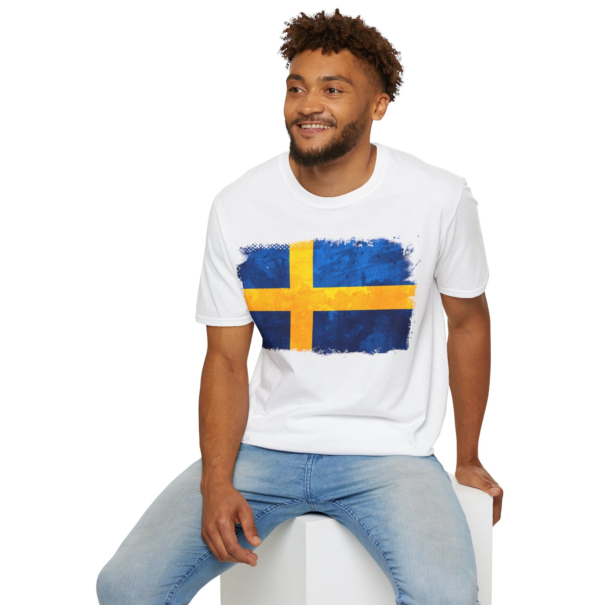 Sweden Flag | Unisex Softstyle T-Shirt - Conthur Shop