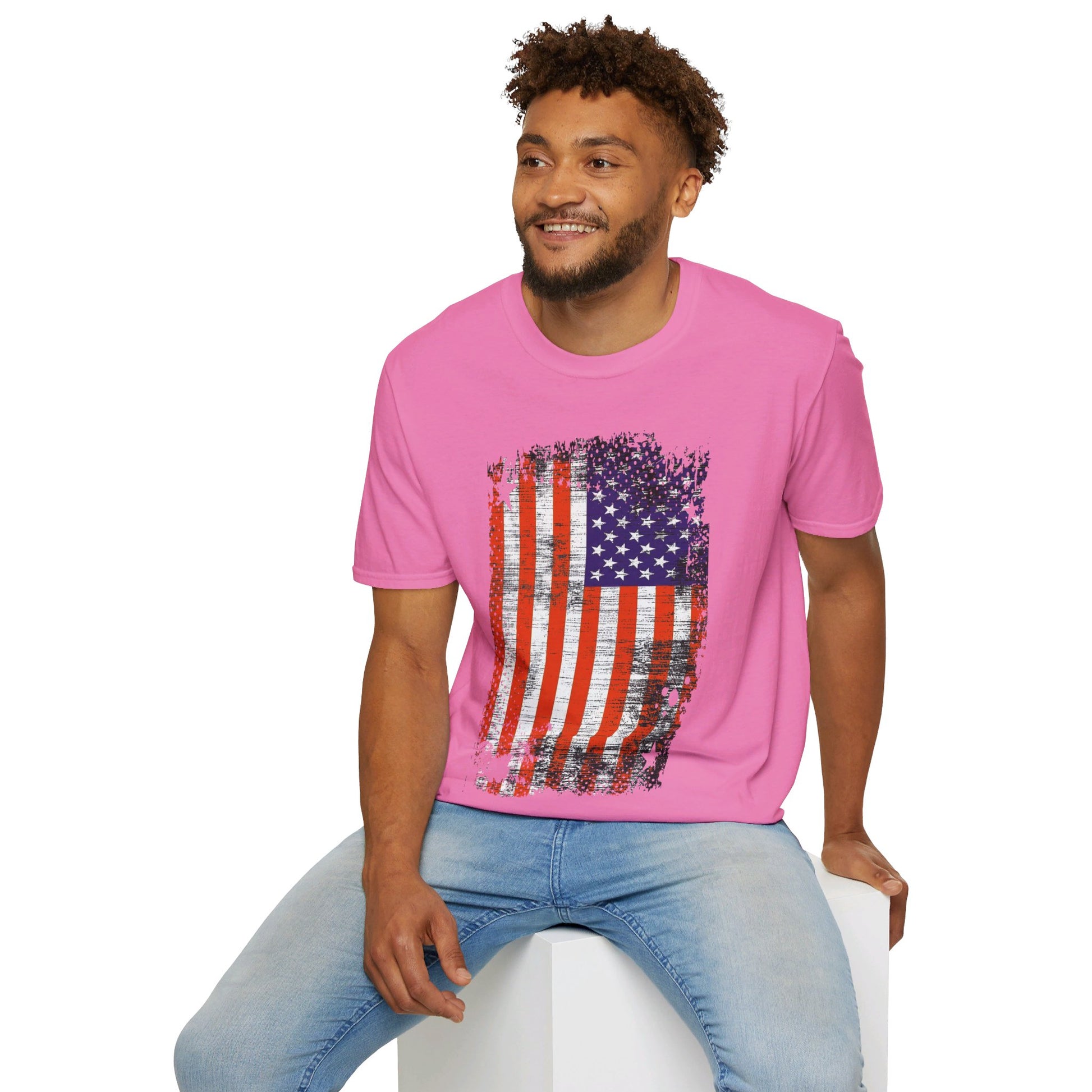 USA | Flag | Unisex Softstyle T-Shirt - Conthur Shop