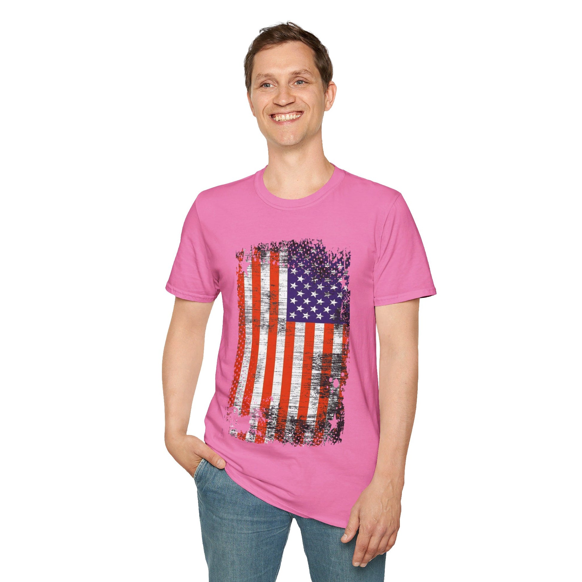 USA | Flag | Unisex Softstyle T-Shirt - Conthur Shop