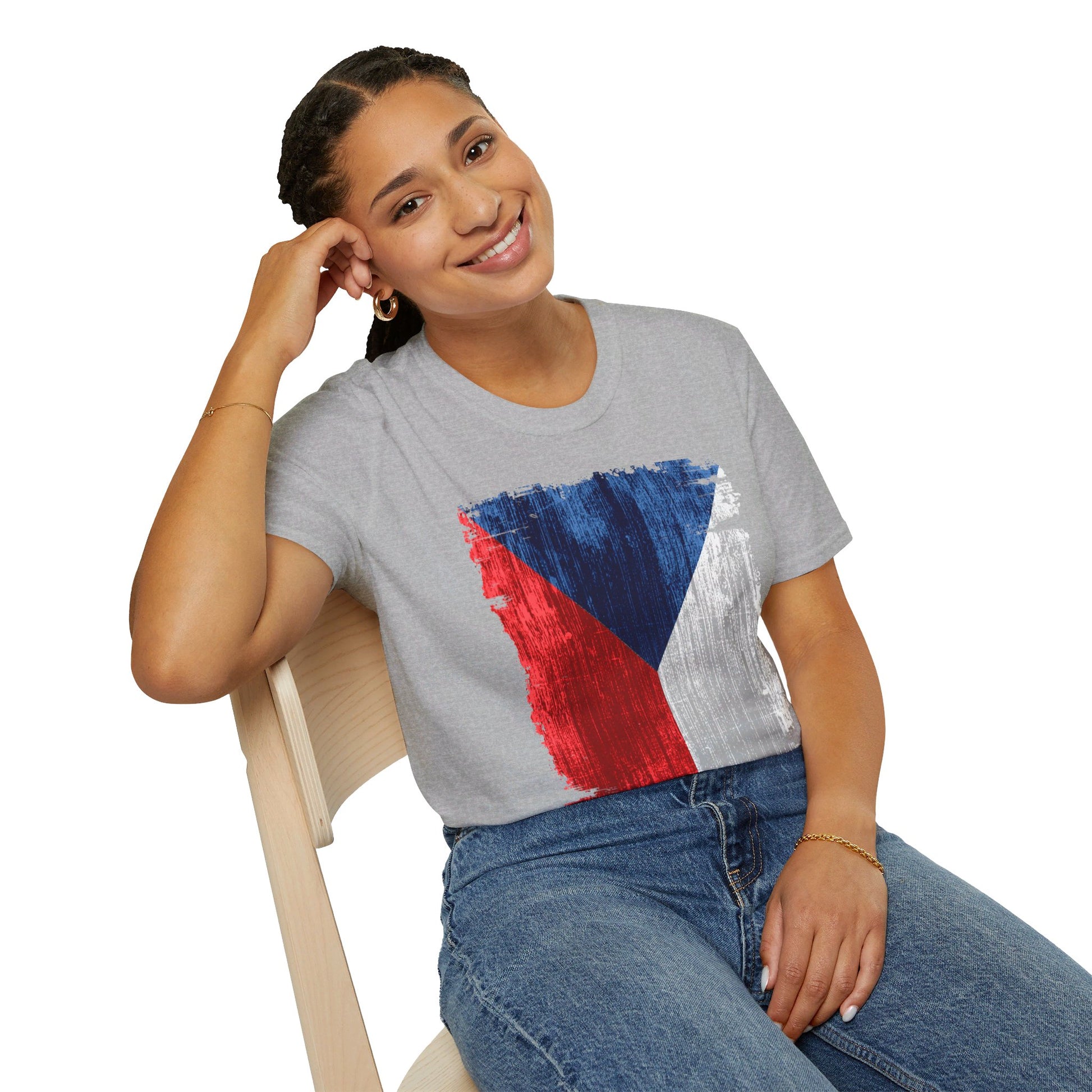 Czech Republic | Flag | Unisex Softstyle T-Shirt - Conthur Shop