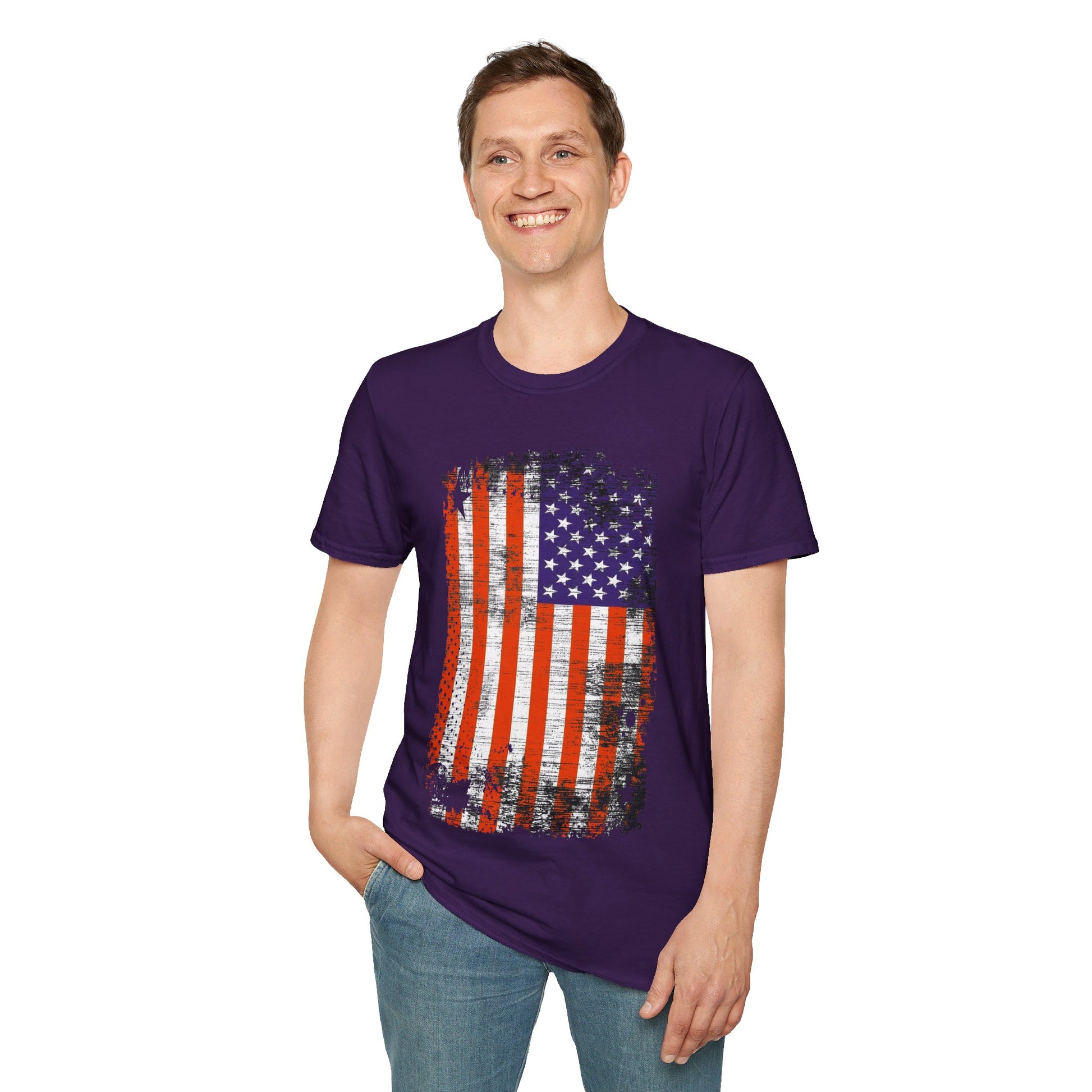 USA | Flag | Unisex Softstyle T-Shirt - Conthur Shop