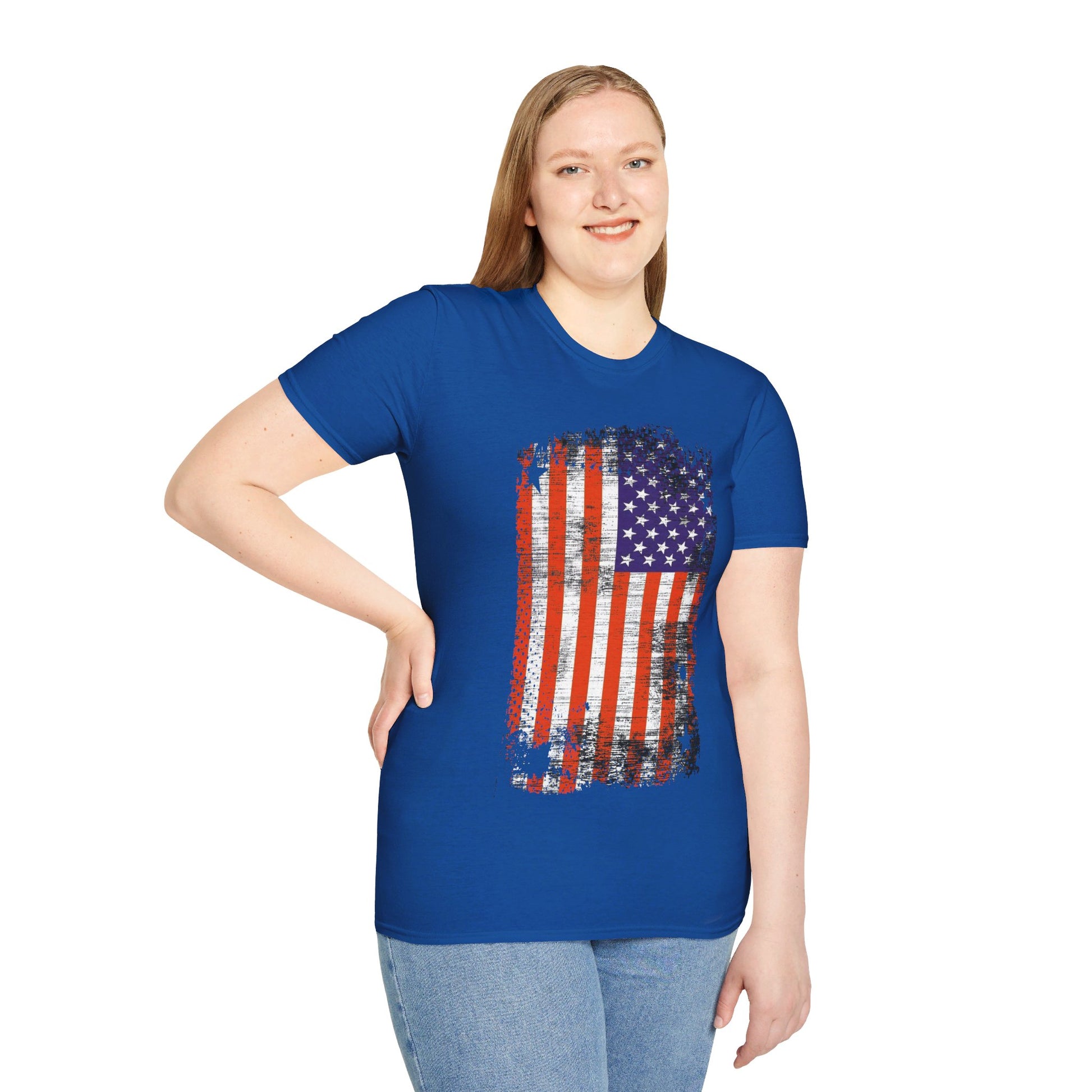 USA | Flag | Unisex Softstyle T-Shirt - Conthur Shop