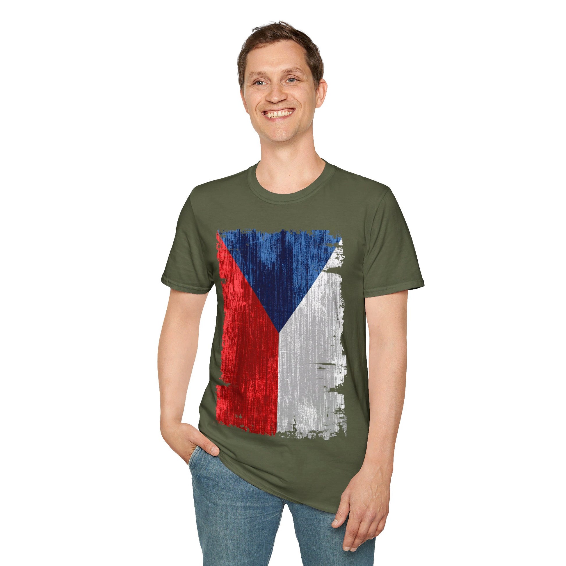 Czech Republic | Flag | Unisex Softstyle T-Shirt - Conthur Shop