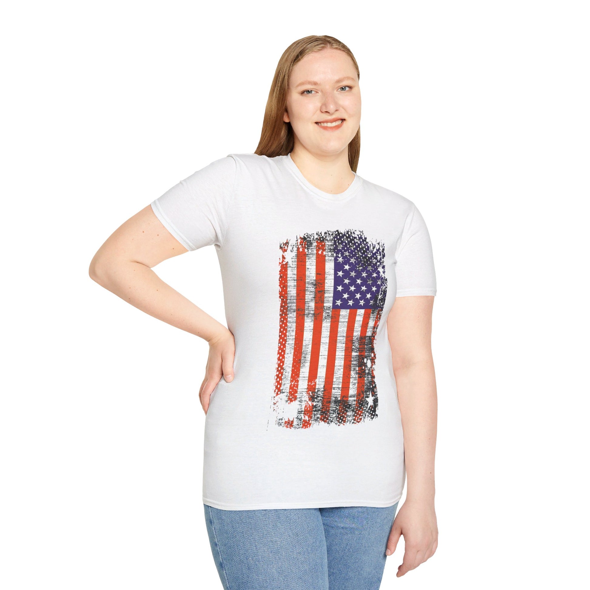 USA | Flag | Unisex Softstyle T-Shirt - Conthur Shop