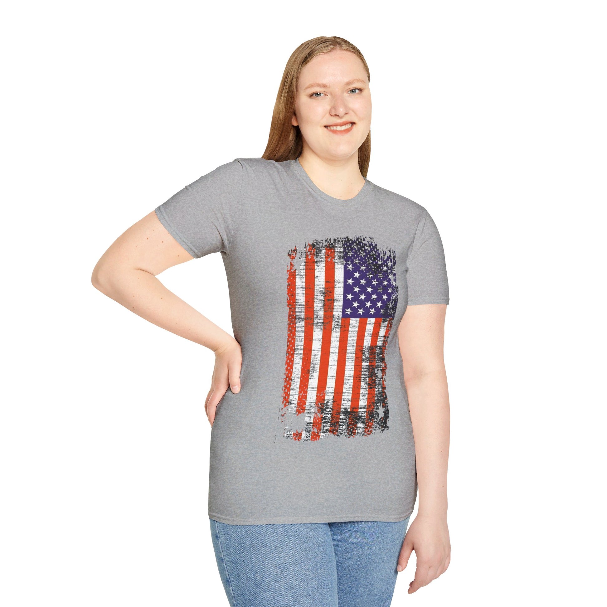 USA | Flag | Unisex Softstyle T-Shirt - Conthur Shop