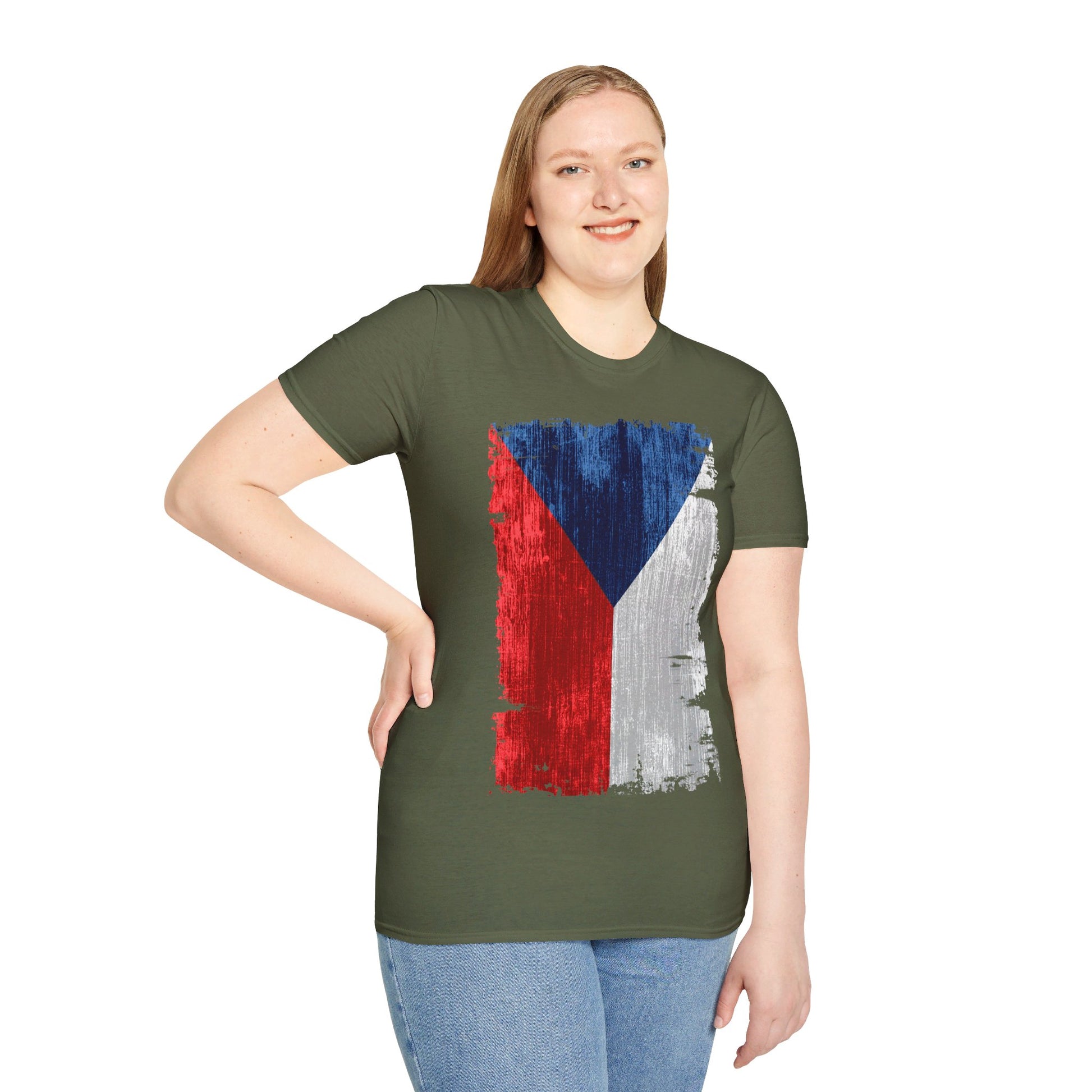 Czech Republic | Flag | Unisex Softstyle T-Shirt - Conthur Shop