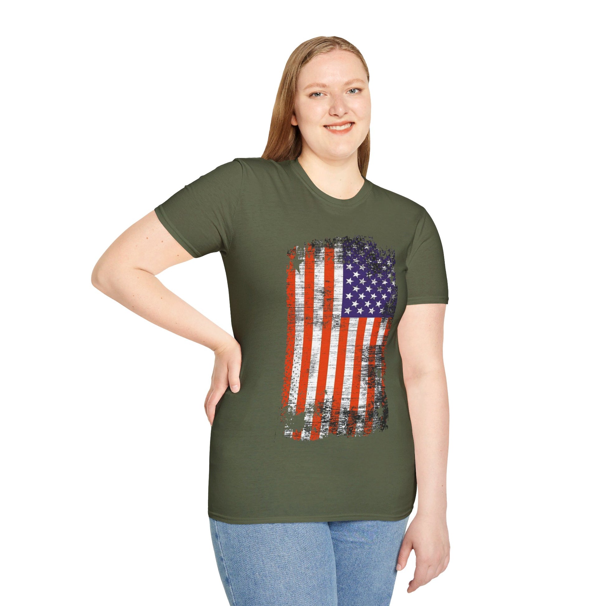 USA | Flag | Unisex Softstyle T-Shirt - Conthur Shop