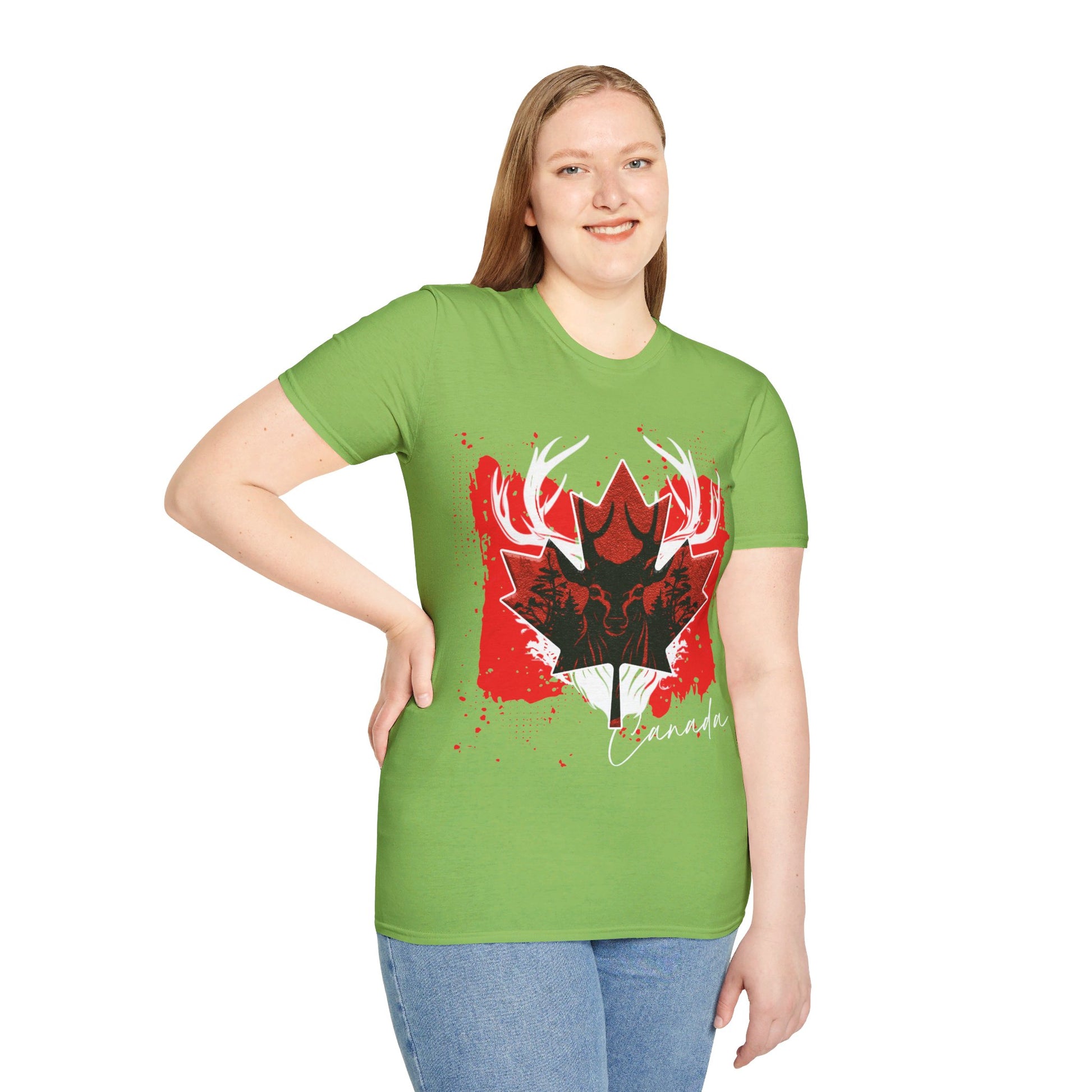 Canada | Deer | Unisex Softstyle T-Shirt - Conthur Shop