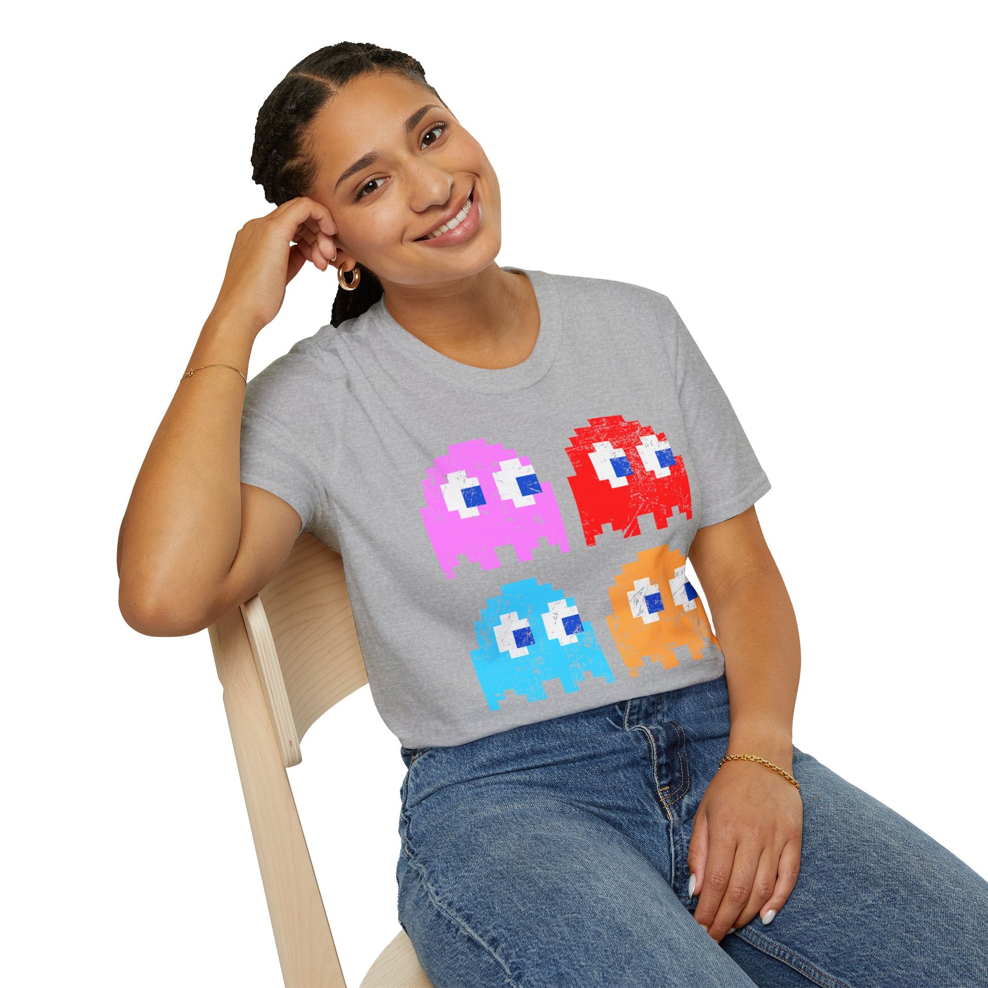 Video Game Figures | Unisex Softstyle T-Shirt - Conthur Shop