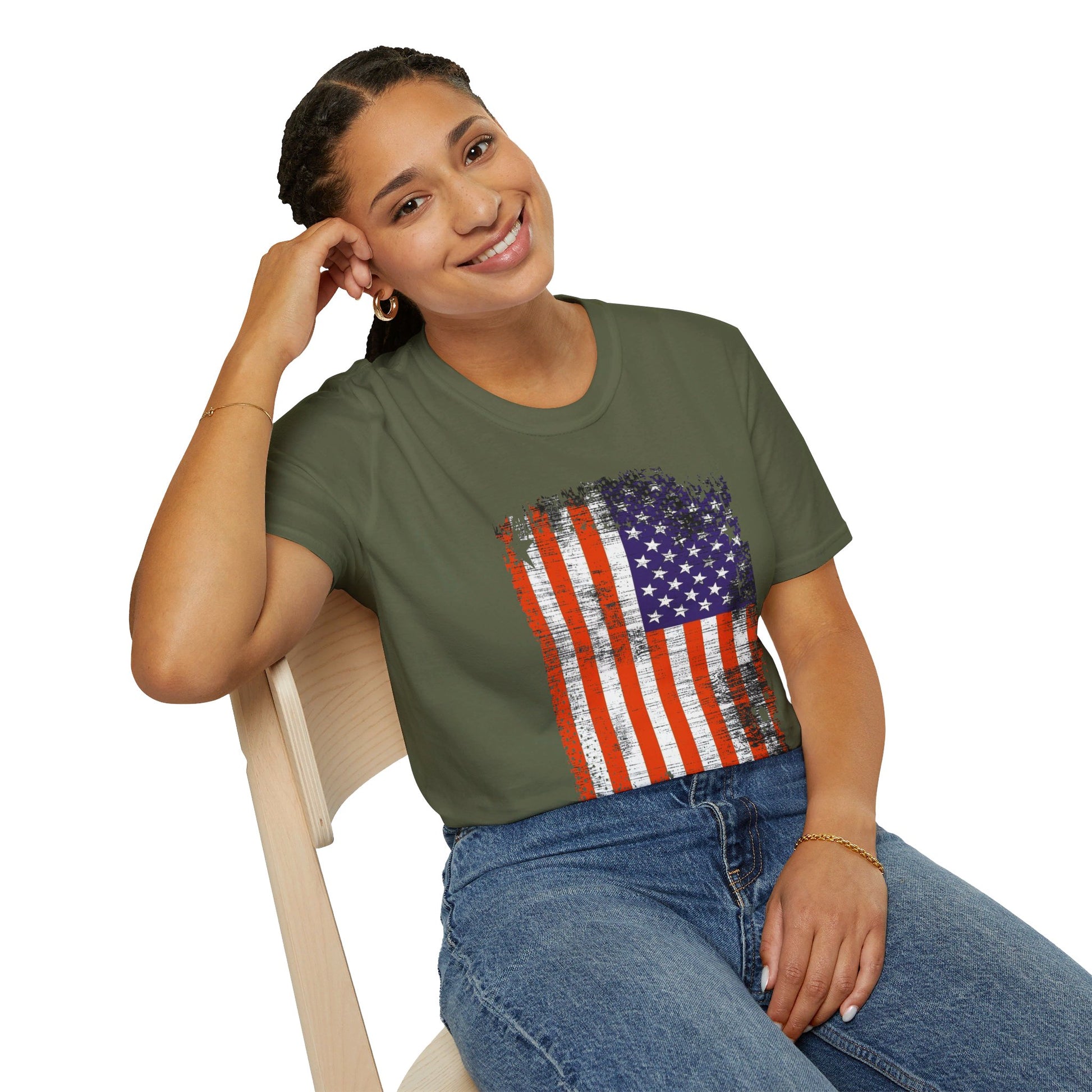 USA | Flag | Unisex Softstyle T-Shirt - Conthur Shop