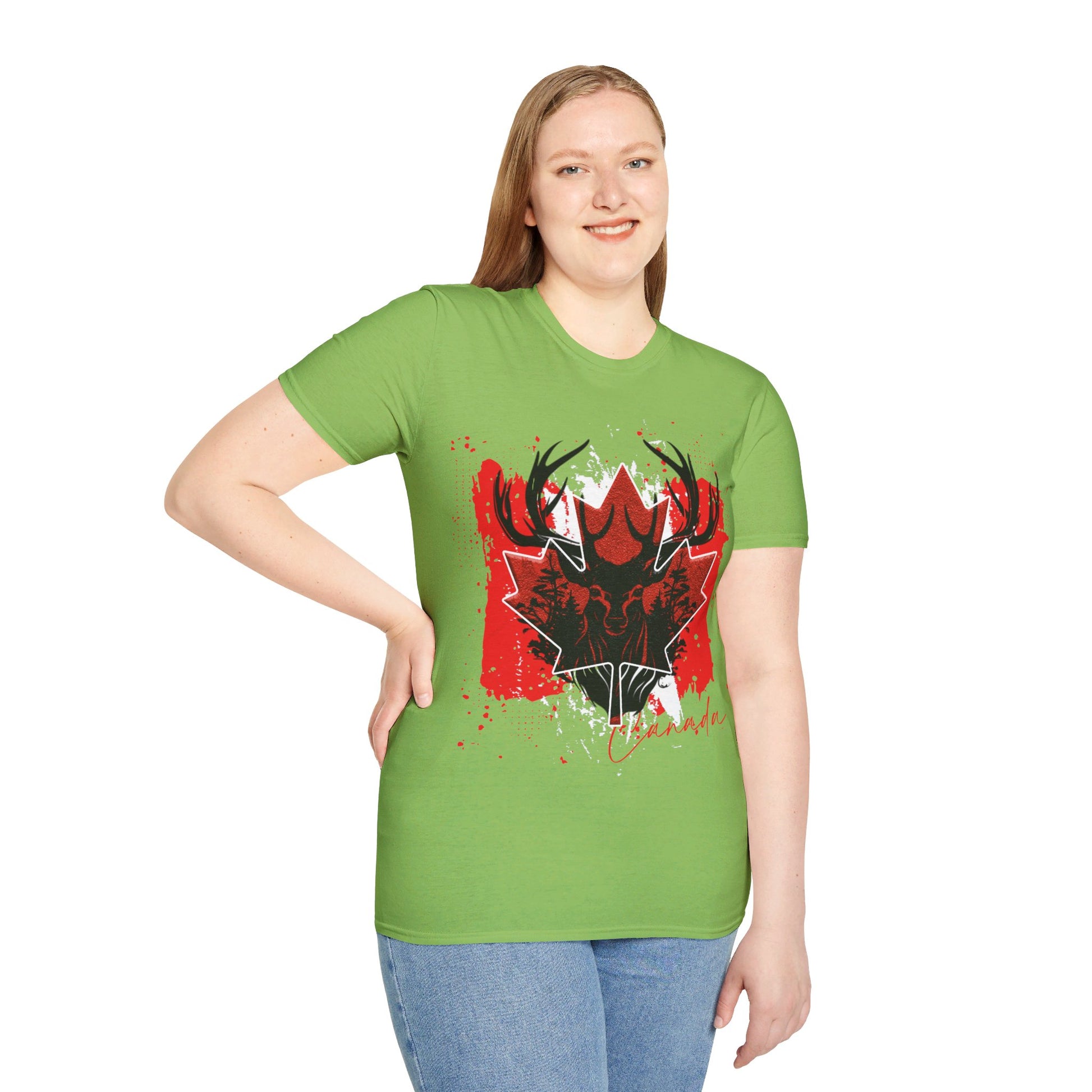 Canada | Deer | Unisex Softstyle T-Shirt - Conthur Shop