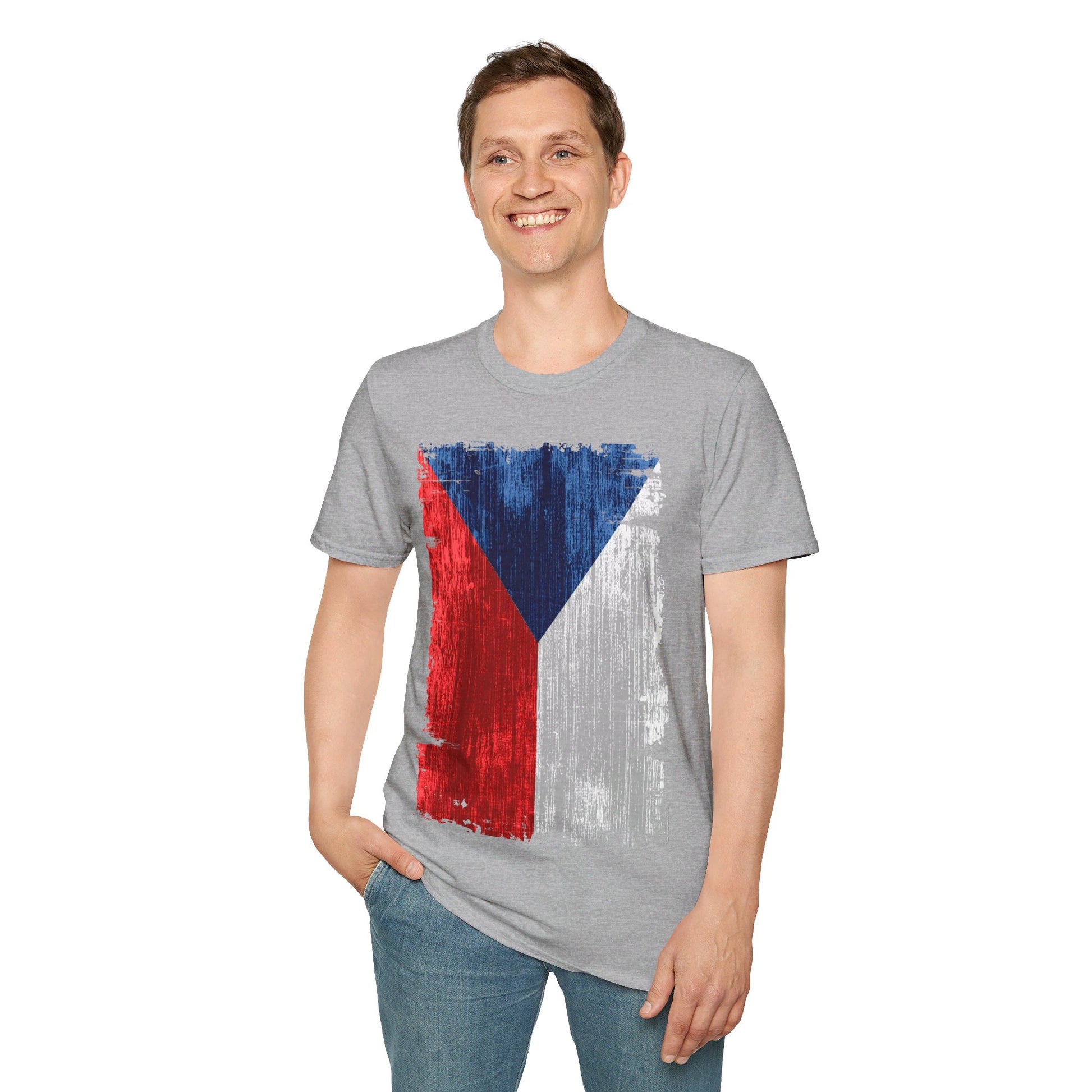 Czech Republic | Flag | Unisex Softstyle T-Shirt - Conthur Shop