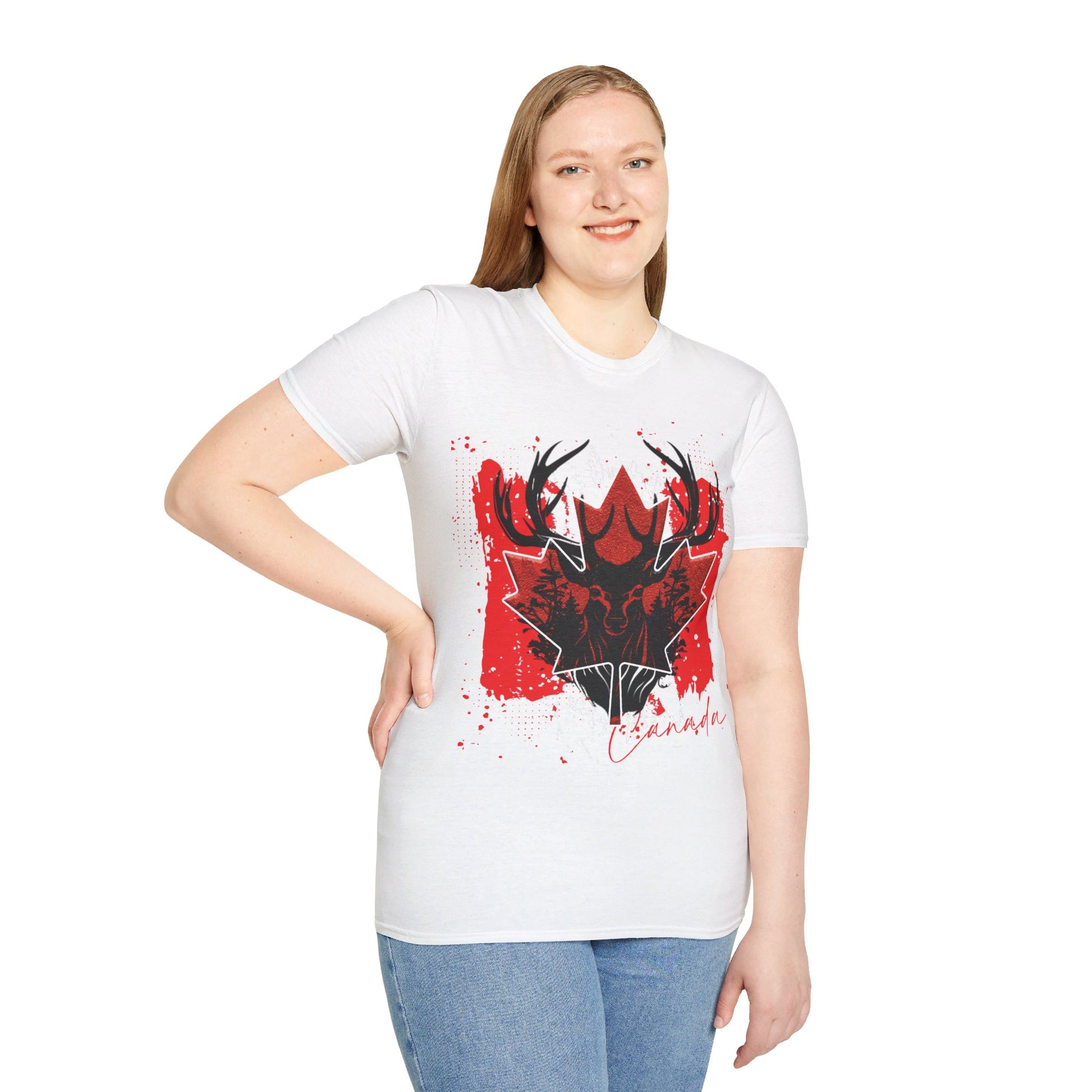 Canada | Deer | Unisex Softstyle T-Shirt - Conthur Shop