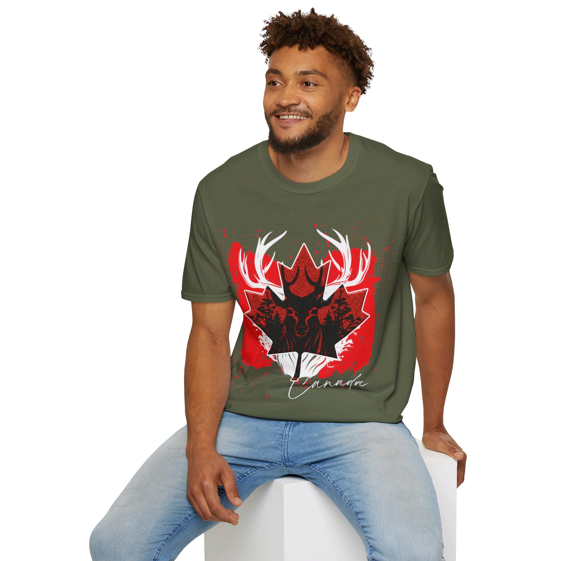 Canada | Deer | Unisex Softstyle T-Shirt - Conthur Shop