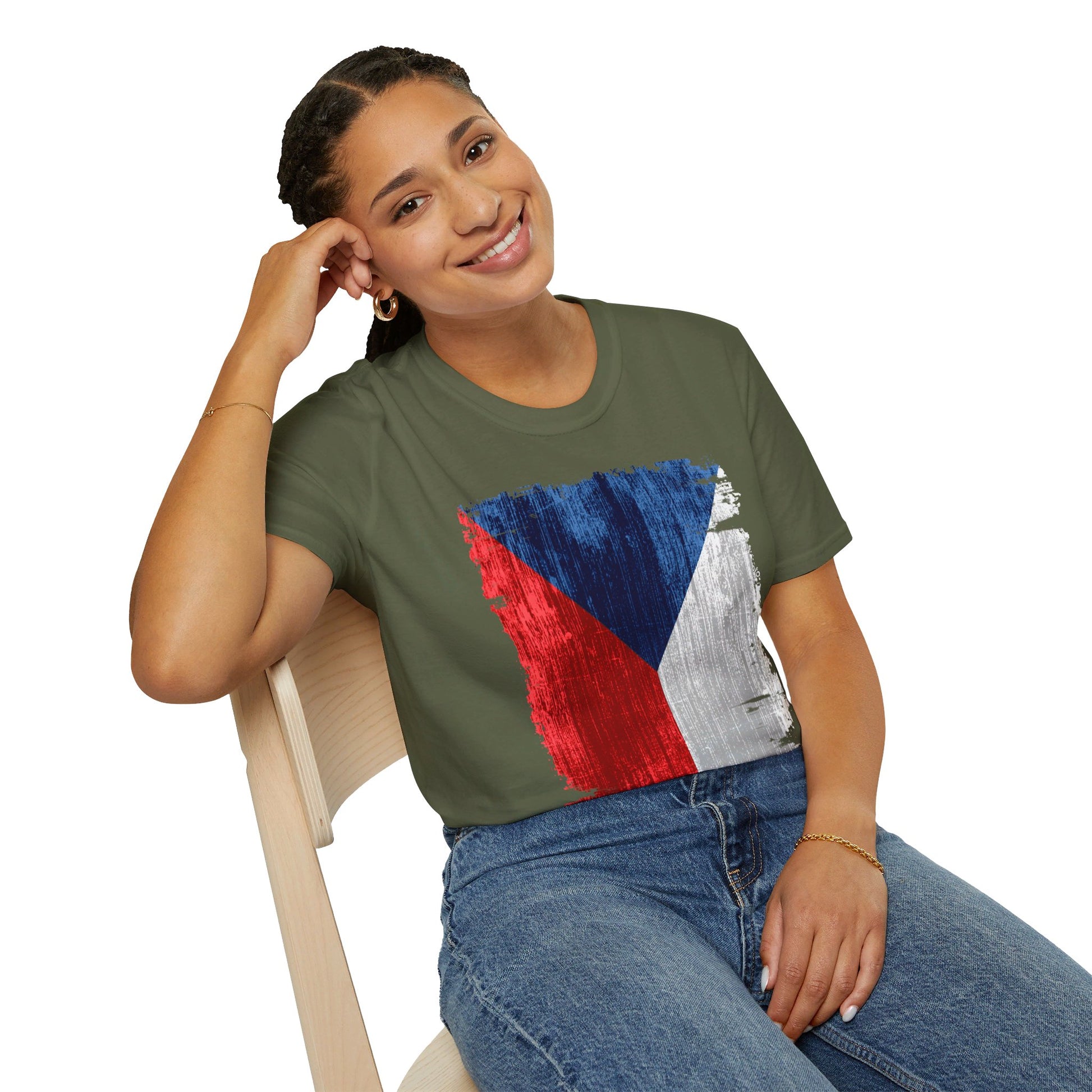 Czech Republic | Flag | Unisex Softstyle T-Shirt - Conthur Shop