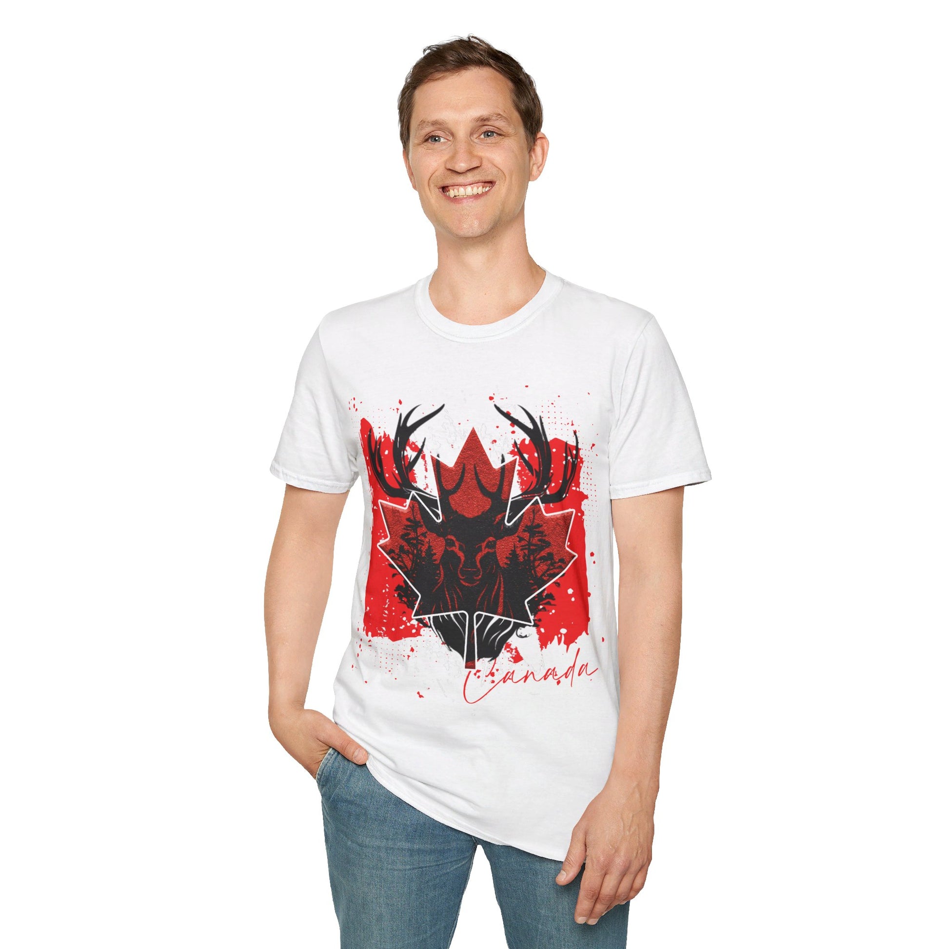 Canada | Deer | Unisex Softstyle T-Shirt - Conthur Shop