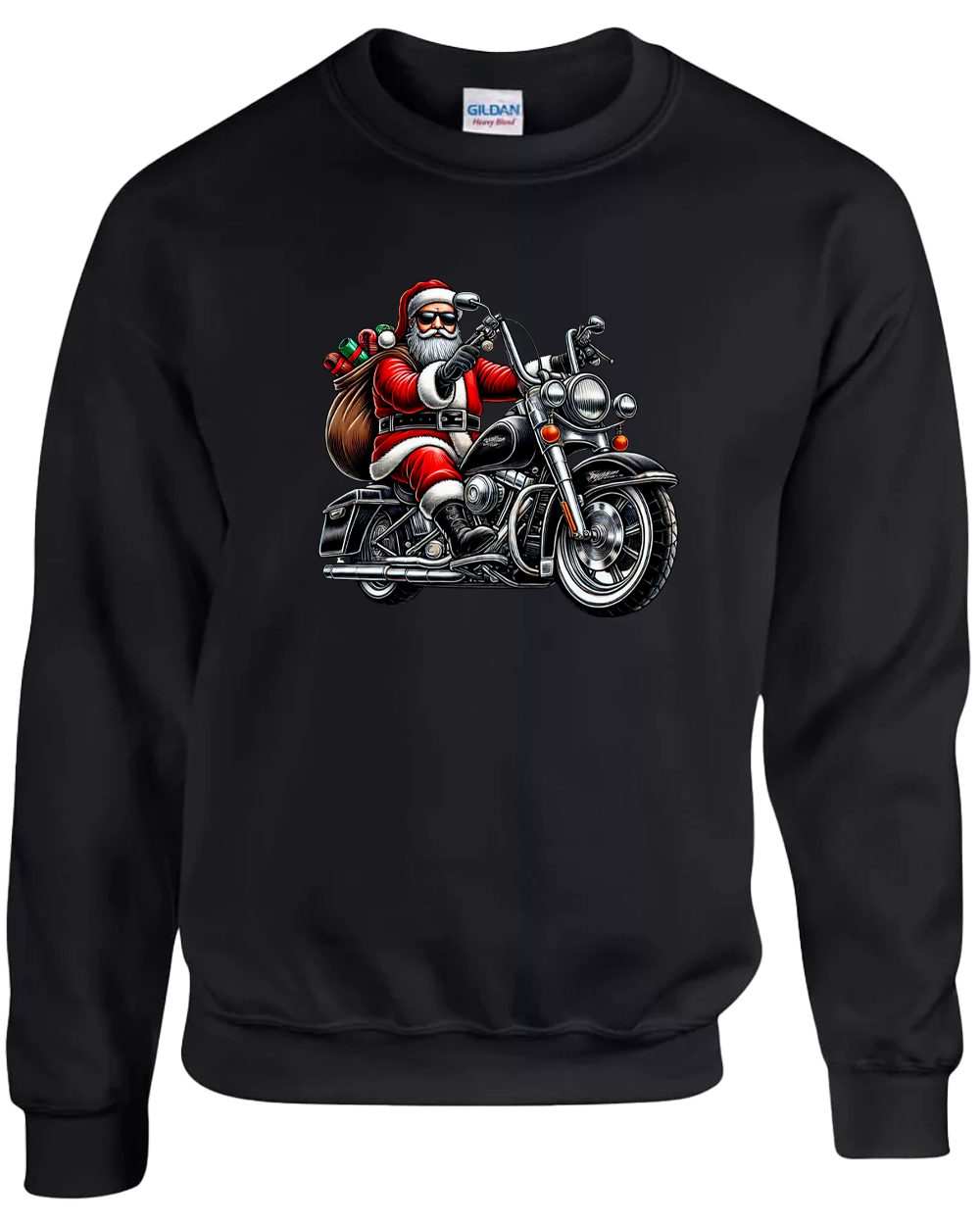 Motorcycling Santa | Crewneck Sweatshirt S-5XL